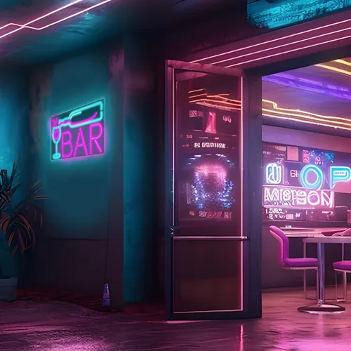 Vista 7 de Letreros de neón para bar en casa, bar con atenuador de 10 niveles, luces de neón alimentadas por USB o batería para cueva de hombre, pub, club