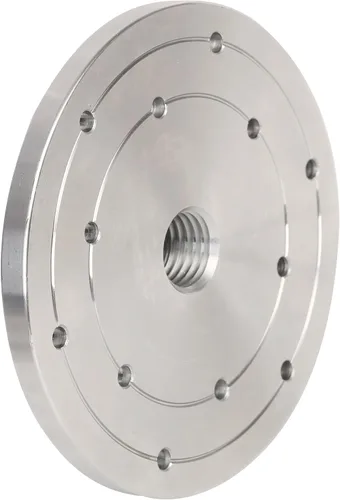 Vista 9 de Placa frontal de torno de madera de 2 pulgadas de acero, placa frontal de portabrocas de máquina de carpintería de husillo de 1 pulgada x 8 TPI