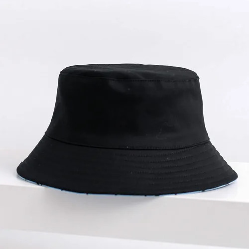 Vista 6 de Sombreros reversibles a cuadros para hombres y mujeres, para exteriores, primavera, verano, pesca, pescador, gorra de sol plegable
