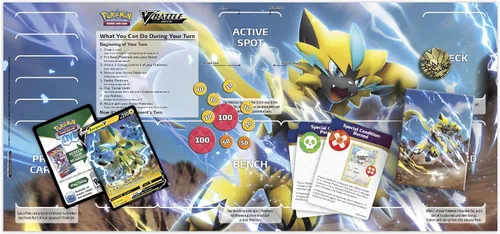 Vista 5 de Pokémon TCG: Baraja de batalla Zeraora V (60 cartas, listo para jugar)