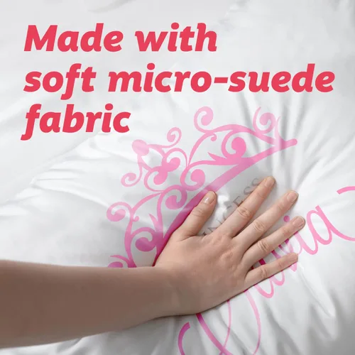 Vista 5 de Pattern Pop - Funda de almohada de princesa con texto personalizado - Fundas de almohada decorativas para cama - Decoración personalizada