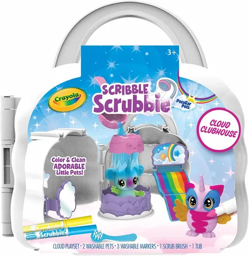 Vista 3 de Crayola Scribble Scrubbie Cloud Playset, juguete para niños, para regalo, edades: 3, 4, 5, 6