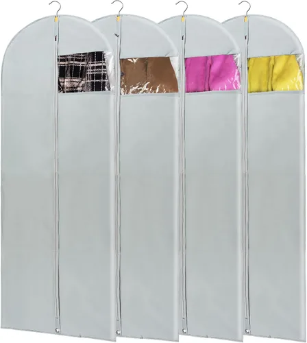 Vista 18 de Bolsa de ropa transparente para almacenamiento en el armario, bolsas de vinilo para colgar ropa, bolsas cortas para colgar ropa, fundas de abrigo