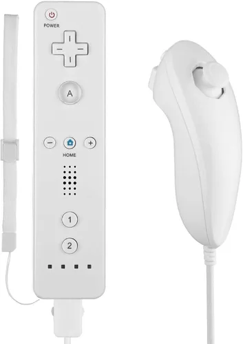 Vista 7 de Lyyes Wii Remote Controller with Nunchuck, Silicon Case and Strap for Wii U (Blue)