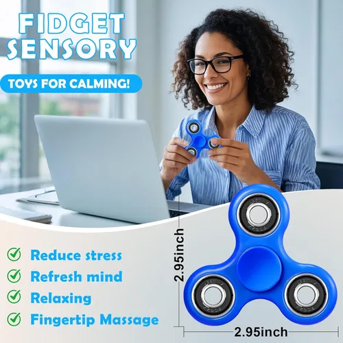 Vista 3 de SCIONE Fidget Spinners, paquete de 25 regalos de fiesta de cumpleaños para adultos y niños, juguetes de caja del tesoro para premios de aula