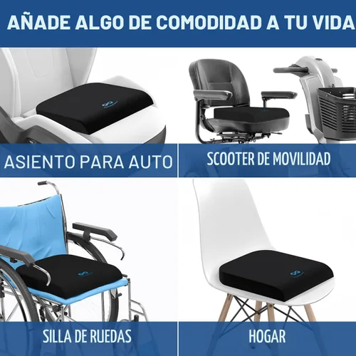 Vista 6 de Almohadillas de silla de ruedas ventiladas Everlasting Comfort para alivio de presión - Cojín de asiento de silla de ruedas de espuma viscoelástica