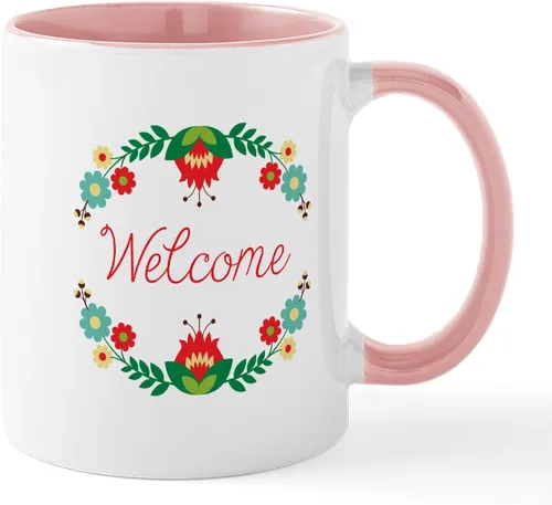 Vista 9 de CafePress Tazas de flores de lavanda 11 oz (11.0 fl oz) Taza de café de cerámica Blanco