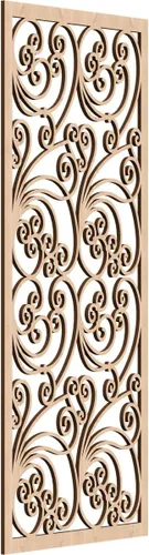 Vista 57 de 9 3/8"W x 24 3/8"H x 1/4"T Marilla Decorativos Paneles de Pared de Madera Calado, Abedul
