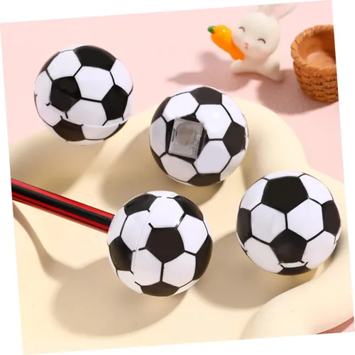 Vista 3 de Mini balón de fútbol, 20 unidades, sacapuntas de mano, mini balón de fútbol, sacapuntas de mano, sacapuntas, sacapuntas de lápices, suministros