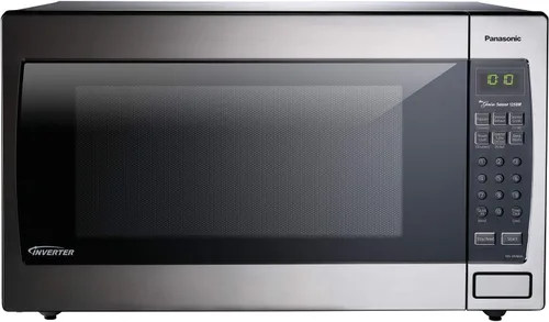 Vista 2 de Panasonic Horno de microondas NN-SN966S - Encimera de acero inoxidable/integrado con tecnología de inversor y sensor Genius, 2.2 pies cúbicos, 1250