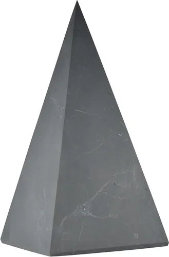 Vista 17 de Shungite World Auténtica pirámide de shungita alta pulida de 1.18 pulgadas / 1.18 pulgadas, cristal curativo natural de chakras, pirámide negra