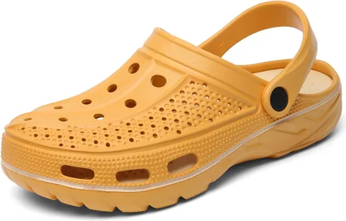 Vista 3 de ChayChax Zuecos con soporte de arco para hombre y mujer, zapatos de jardín, pantuflas antideslizantes para exteriores y playa con plantilla