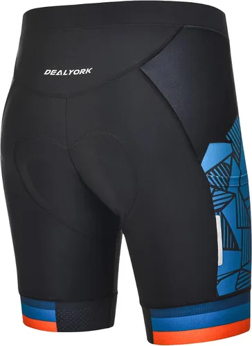 Vista 8 de DEALYORK Pantalones cortos de ciclismo acolchados para hombre, ropa interior de bicicleta con acolchado 3D, forro de montaña, para ciclismo
