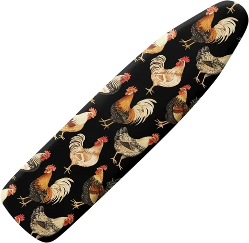 Vista 26 de Funda floral a prueba de arañazos para tablas de planchar de tamaño estándar, reflectante, con 3 ganchos y bucles para decoración de tablas de 15 x