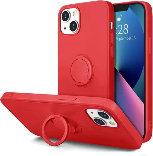Vista 11 de Hython Funda para iPhone 13 con soporte de anillo [soporte de anillo giratorio de 360° con soporte magnético] [Soporte de montaje en automóvil]