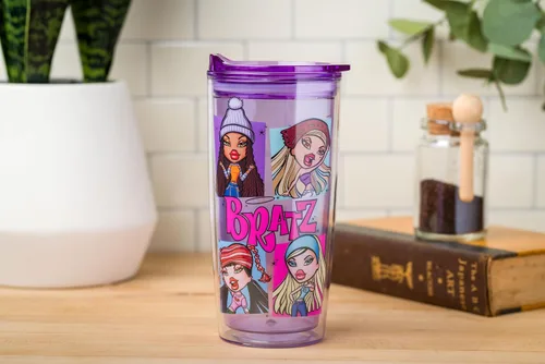 Vista 6 de Silver Buffalo Bratz Cloe, vaso con tapa de cierre deslizante, 20 onzas