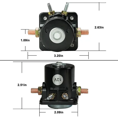 Vista 4 de Solenoide de arranque compatible con Mer-cury Ma-Rine John-Son OMC Evin-Rude fueraborda 25661 25661-1 8761053 895857 8976545 508905 18-5836 SW661