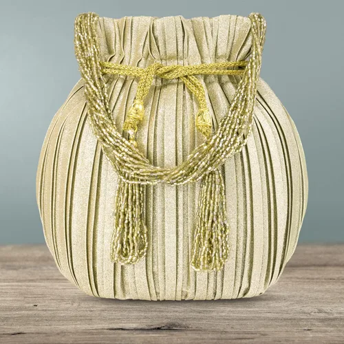 Vista 9 de Aheli Potli Bags for Women Evening Bag Clutch Ethnic Bride Purse with Drawstring (P63)