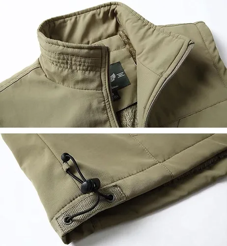 Vista 3 de Yoinlia Chaleco de forro polar ligero sin mangas para hombre
