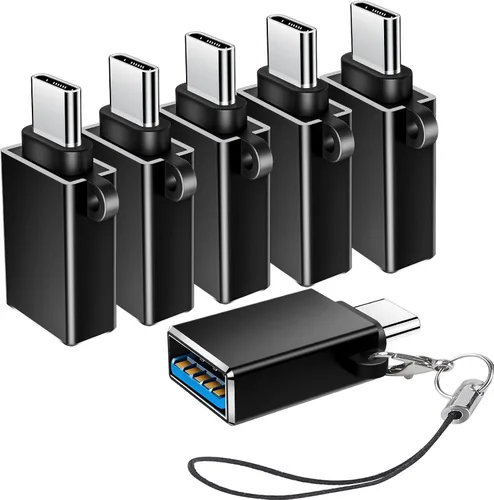 Vista 9 de USB Type C Male Female Adapter,Data Charging Cable Converter 8-Pack Negro