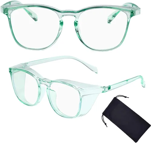 Vista 12 de Gafas de seguridad para hombres y mujeres, gafas de seguridad antivaho cómodas, bloqueo de luz azul, protección UV, enfermeras adultas