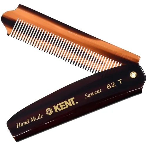 Vista 9 de Kent 82T Peine plegable hecho a mano para hombres, peine de pelo de dientes finos para el cuidado diario del cabello, barba o bigote, uso seco