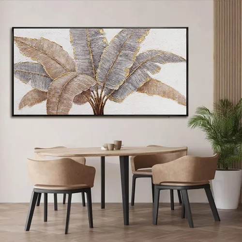 Vista 3 de CHUDANHAO Arte Botánico para Pared Cuadros Vintage Decoración de Pared Impresiones de Fotos Grises y Doradas Colgantes de Pared de Línea 24"x48