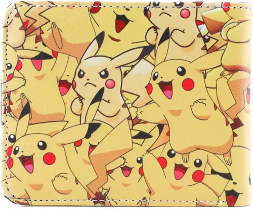 Vista 6 de G-Ahora Cartera de cuero plegable de anime con tarjetero, WC Pikachu 3