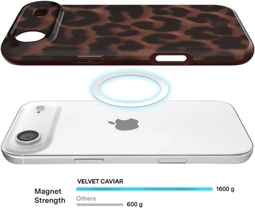 Vista 551 de VELVET CAVIAR Funda para iPhone 15, compatible con MagSafe, probada contra caídas de 10 pies, fundas protectoras de diseño, leopardo color rosa