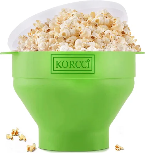 Vista 19 de El Fabricador de Palomitas de Maíz Original Korcci de Silicona para Microondas, Fabricador de Palomitas para Microondas, Tazón Plegable para Hacer