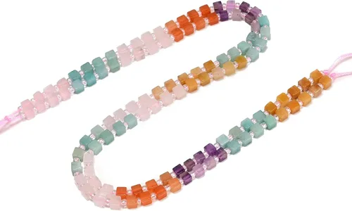 Vista 3 de JM Design Cuentas de 5/64 de pulgada 01 con forma de cubo liso multicolor para manualidades y fabricación de joyas (pulseras, collares, pendientes)