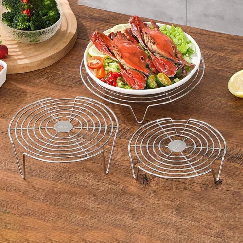Vista 2 de Stainless Steel Steamer Rack, Multi-Purpose Cooking And Cooling Rack