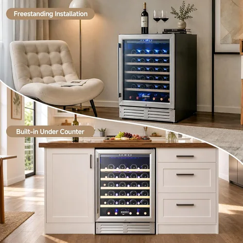 Vista 9 de BODEGA COOLER - Refrigerador de vino de zona única de 24 pulgadas, 41℉ a 72