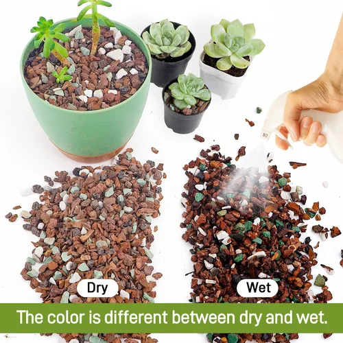 Vista 4 de Mezcla de suelo para bonsái de 2 cuartos, lava, corteza, roca volcánica, zeolita verde y perlita, mezcla orgánica natural para plantas en maceta