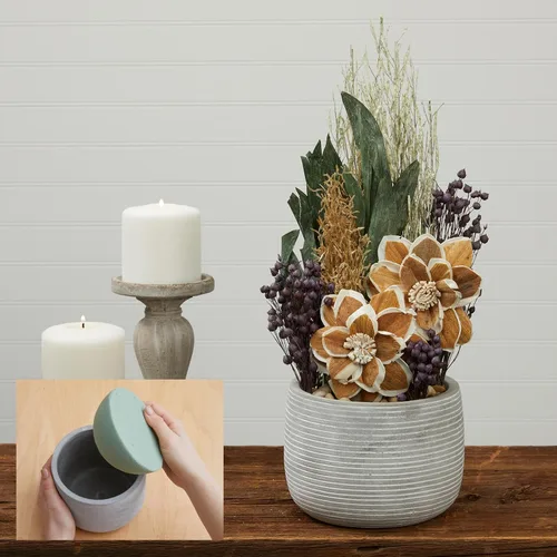 Vista 6 de FloraCraft Floral Desert DryFōM Media bola 3.8 pulgadas x 7.8 pulgadas verde