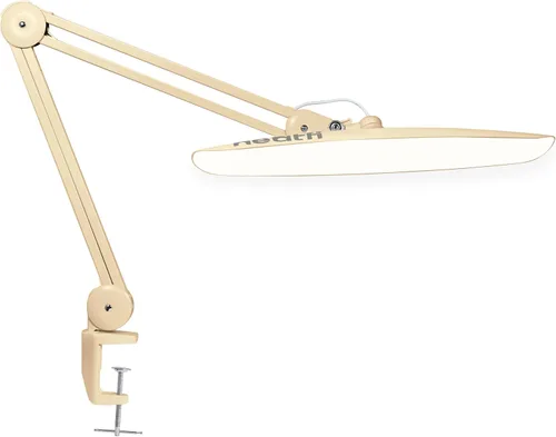 Vista 12 de Neatfi Lámpara de escritorio LED XL Cabeza de 20 pulgadas de ancho (blanco-2, CCT con abrazadera)