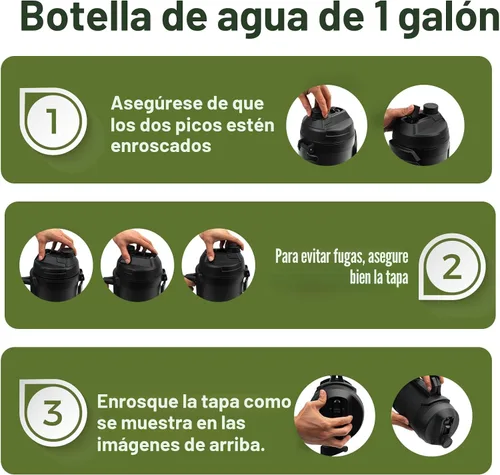 Vista 9 de Hydraful Jarra de galón, botella de agua grande de 128 onzas, jarra deportiva de acero inoxidable aislada, botella de agua de triple pared de vacío