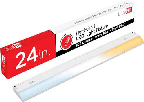Vista 11 de UltraPro Luces cableadas para debajo del gabinete de 12 pulgadas, 3 ajustes de color, 2700 K/4000 K/5000 K, blanco cálido, blanco frío y luz diurna