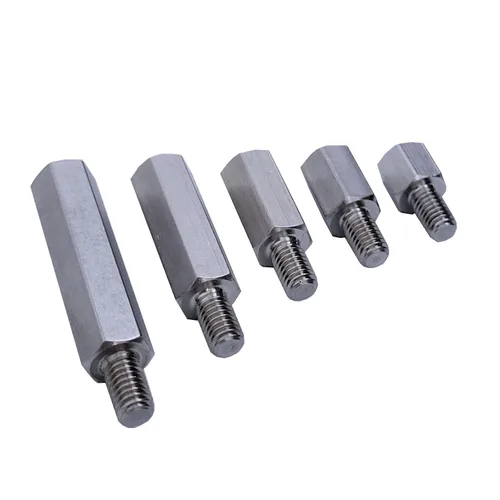 Vista 3 de 10 piezas de espaciadores de soporte hexagonal de perno de cabeza única de acero inoxidable con rosca macho a hembra de 10 mm 15 mm 20 mm 30 mm 40