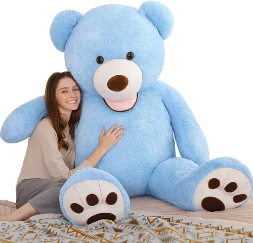 Vista 21 de MorisMos Oso de Peluche Gigante, Oso de 39 Pulgadas, Animales de Peluche Grandes con Huellas Grandes, Osos de Peluche de Regalo para Niños