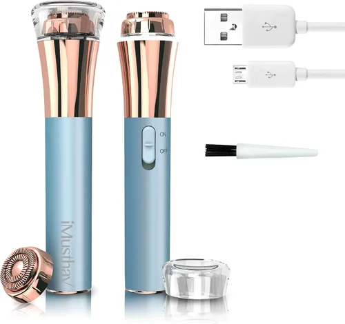 Vista 15 de Depilación facial para mujeres, removedor de vello facial eléctrico sin dolor e impecable, afeitadora facial y recortadora para labio superior