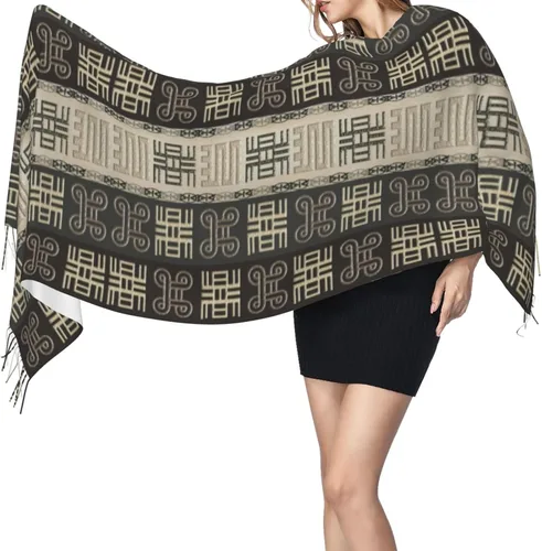 Vista 3 de Bufandas para mujer, bufanda de cachemira con flecos, chal cálido de invierno para vestidos de noche, regalos de boda, dama de honor