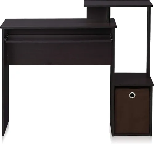 Vista 13 de Furinno Econ Escritorio para Ordenador de Oficina, Pino Ámbar/Negro