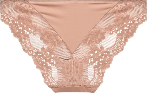 Vista 6 de Jessica Simpson Ropa interior para mujer, paquete de 3 bragas de bikini de encaje de microfibra (S-XL)