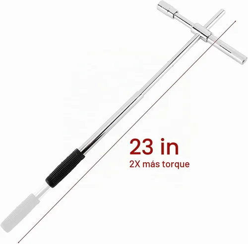 Vista 4 de Toolly Llave universal extendida de 23 pulgadas, juego de llaves de tuercas de hierro de 4 vías con bolsa de almacenamiento y enchufes estándar