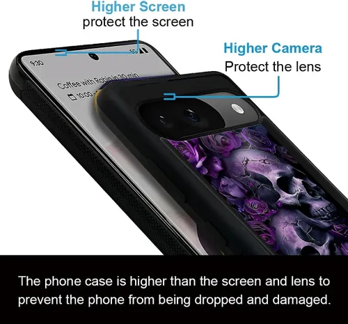 Vista 1548 de Compatible con Google Pixel 4A 5G Mobile Case Creative Acrylic Panel trasero Silicona Protección Grip especialmente diseñado para Google Pixel 4A 5G