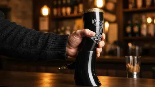 Vista 7 de Tazas de cuerno de Thor para beber vikingos Tazas para vino cerveza estilo vikingos regalo para hombres Cumpleaños Navidad Fiesta
