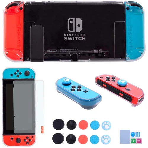 Vista 19 de COMCOOL Dockable Case for Nintendo Switch 3 in 1 Protective Cover Case for Nintendo Switch and Joy-Con Controller with Screen Protector and Thumb