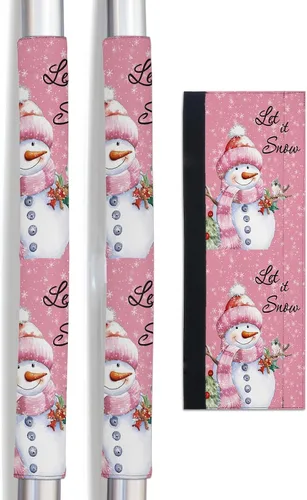 Vista 11 de Juego de 2 fundas navideñas para manijas de puerta de refrigerador, lavavajillas, microondas, horno, nevera, estufa, electrodomésticos, accesorios
