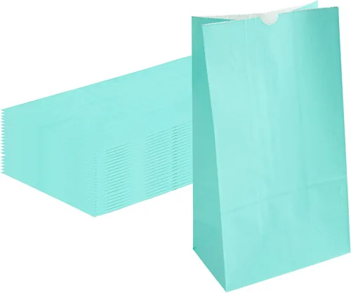 Vista 57 de Restaurantware Bag Tek - Bolsas de papel de 2 libras, 100 bolsas de almuerzo desechables, pequeñas para almuerzos, sándwiches y aperitivos, bolsas